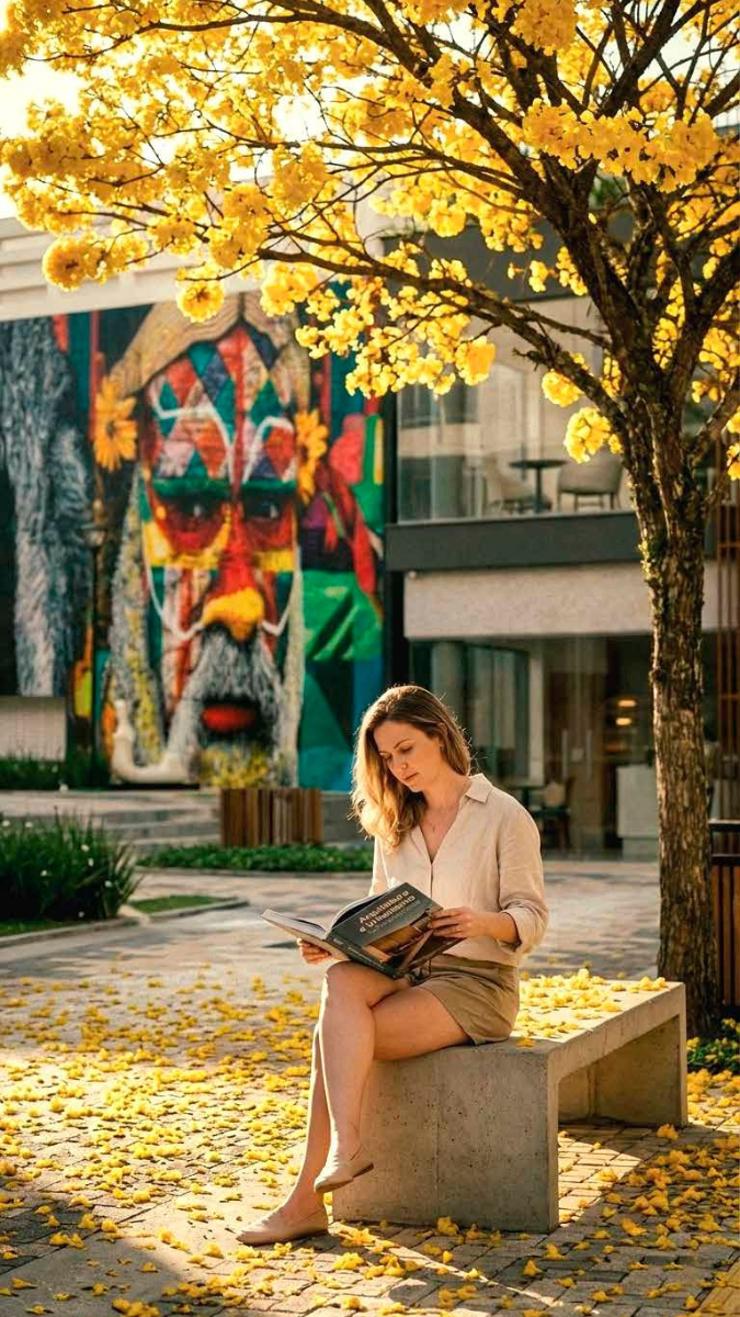 Leitura ao ar livre na Viela 36